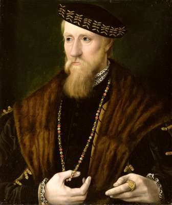 伝統的にエドワードシーモア、ハートフォード初代伯爵、サマセット公爵と考えられていた紳士の肖像（c.150652）（パネル）